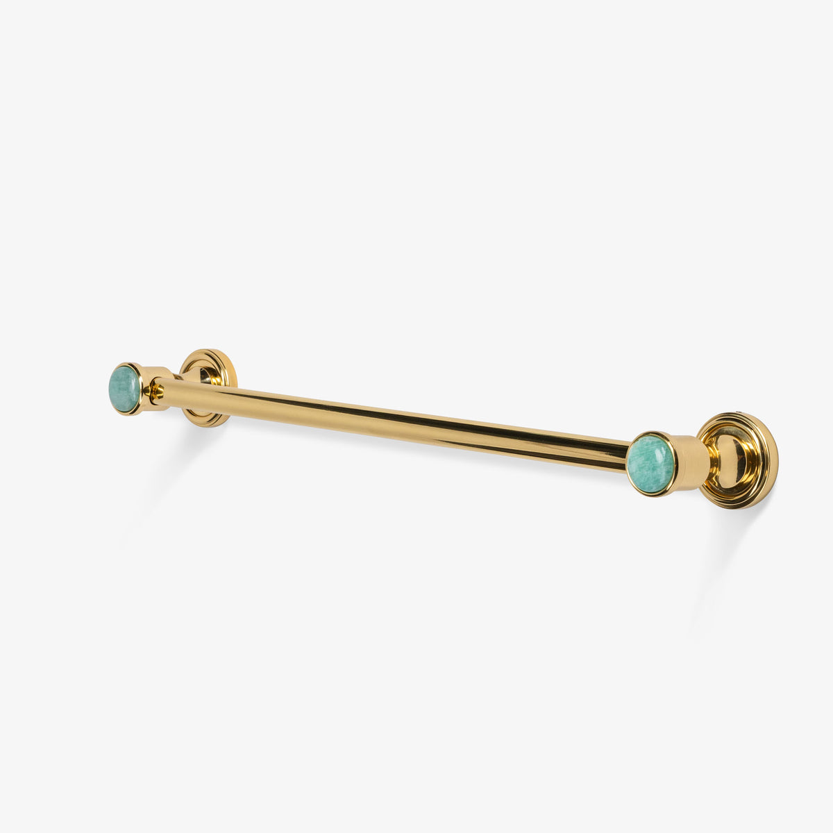 Lane Brass Towel Bar - Polished Brassl#Size_18" c-c#Gemstone_Amazonite