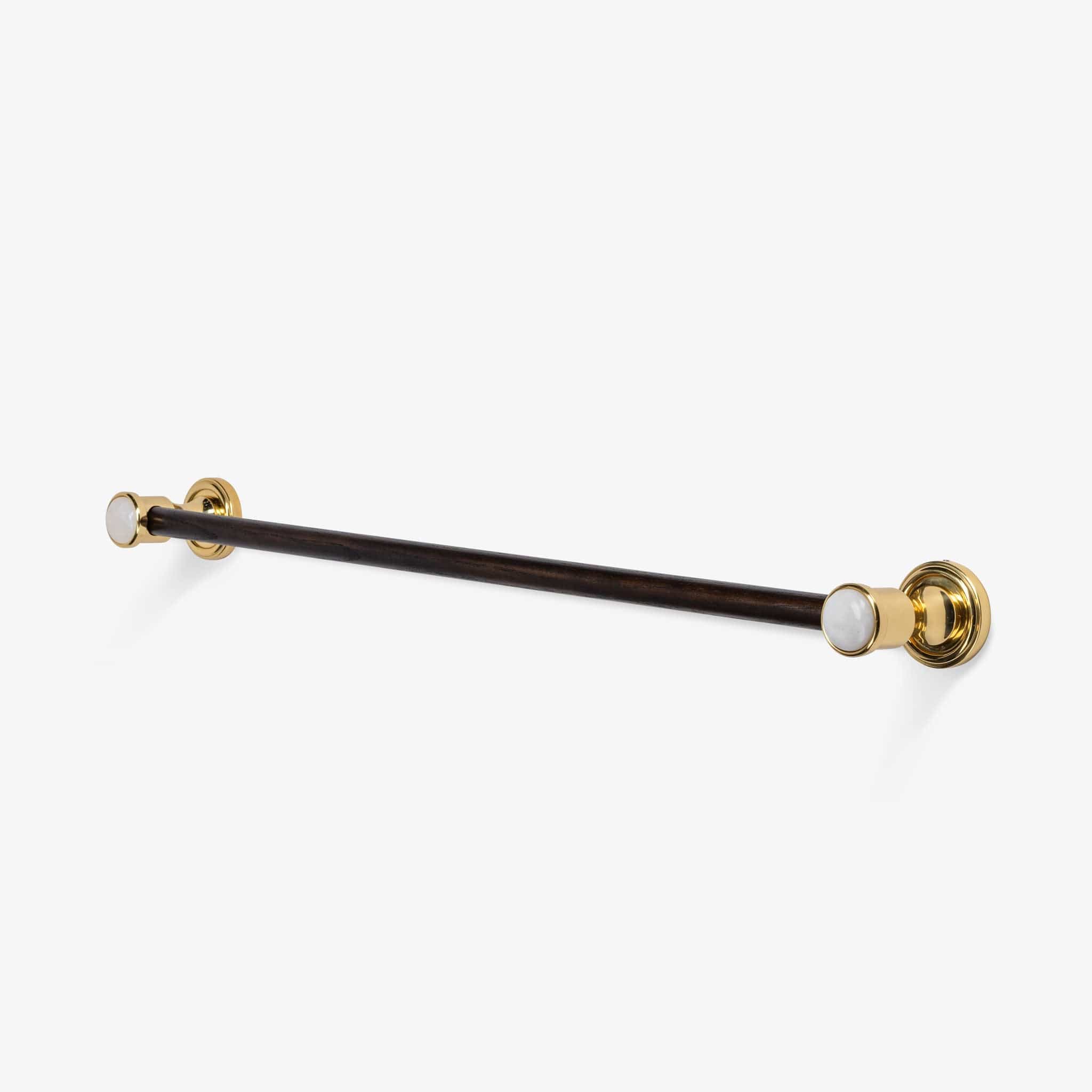 Modern Matter Luxury Bespoke Solid Brass & Wood Towel Bar | Modern Matter Towel Bar