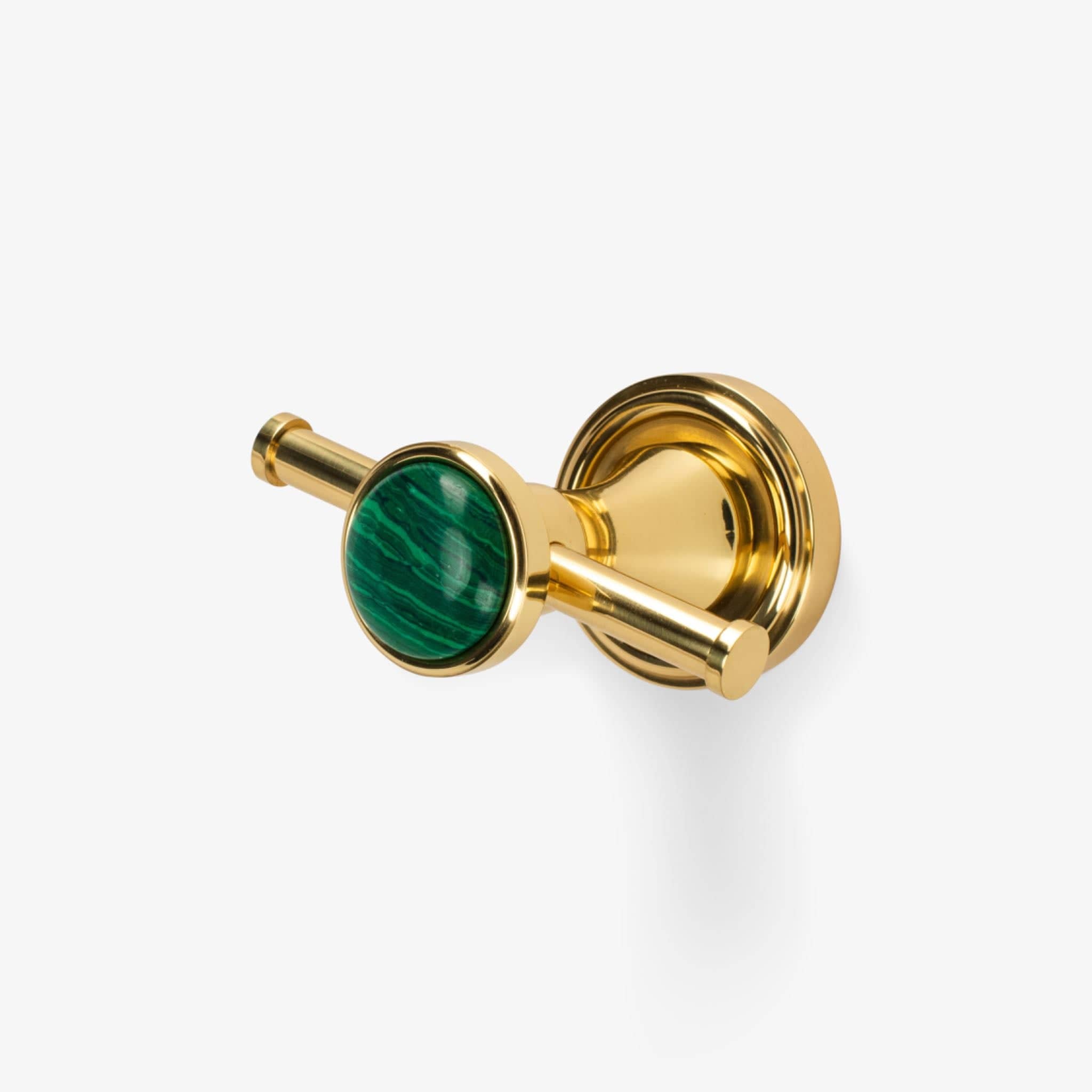 Modern Matter Luxury Bespoke Polished Brass Double Hook | Modern Matter Hook