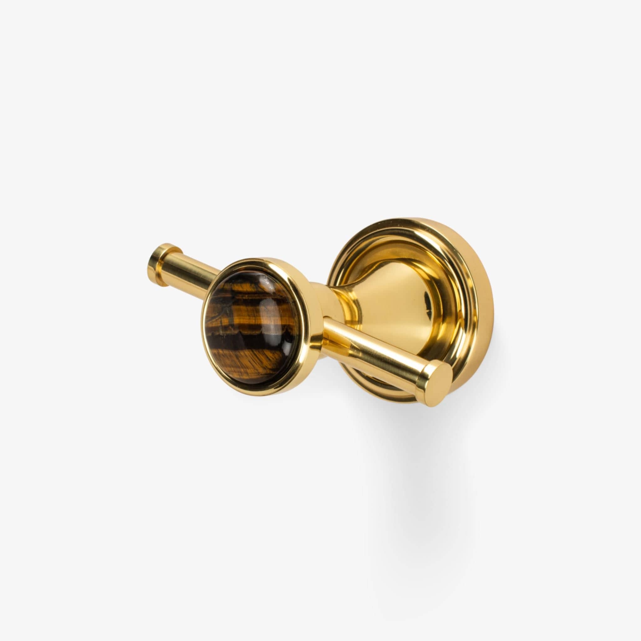 Modern Matter Luxury Bespoke Polished Brass Double Hook | Modern Matter Hook