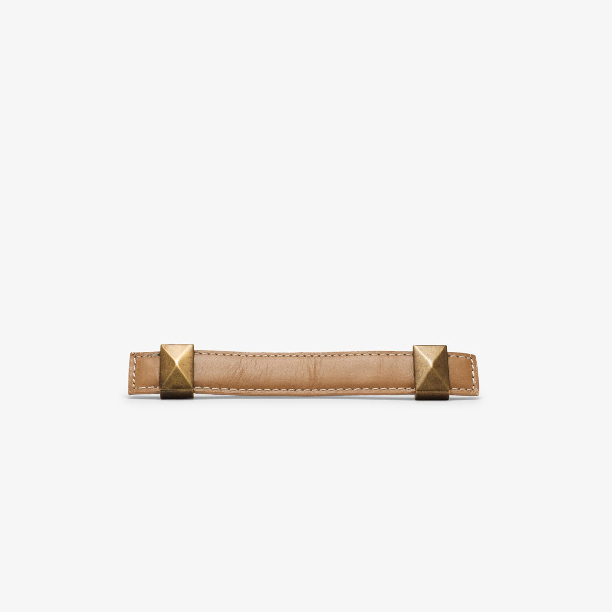 Lexington Leather Pull - Burnished Brass