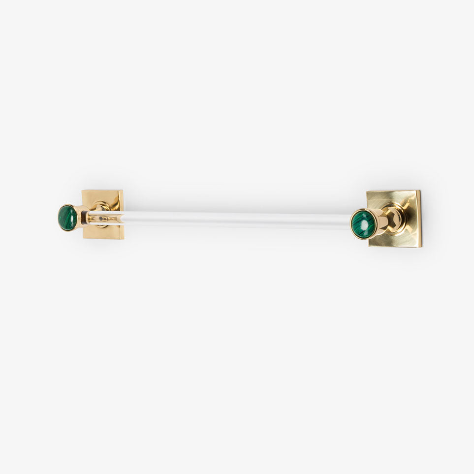 Astor Custom Lucite Towel Bar - Polished Brass