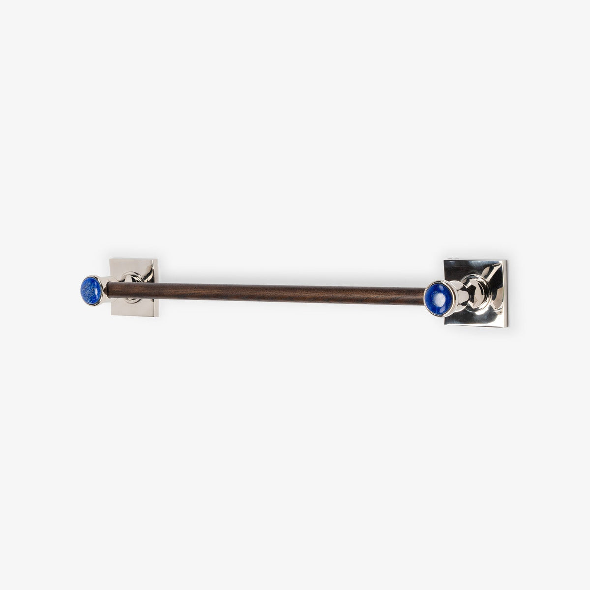 Astor Custom Wood Towel Bar - Polished Nickel