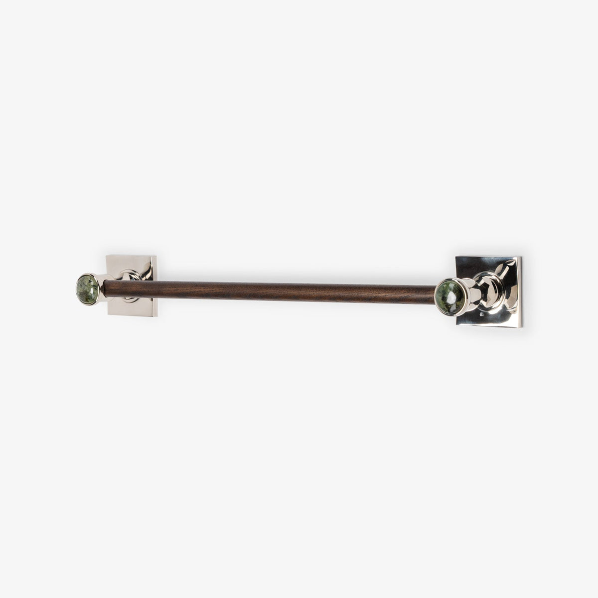 Astor Custom Wood Towel Bar - Polished Nickel#Size_18" c-c#Gemstone_Prehnite