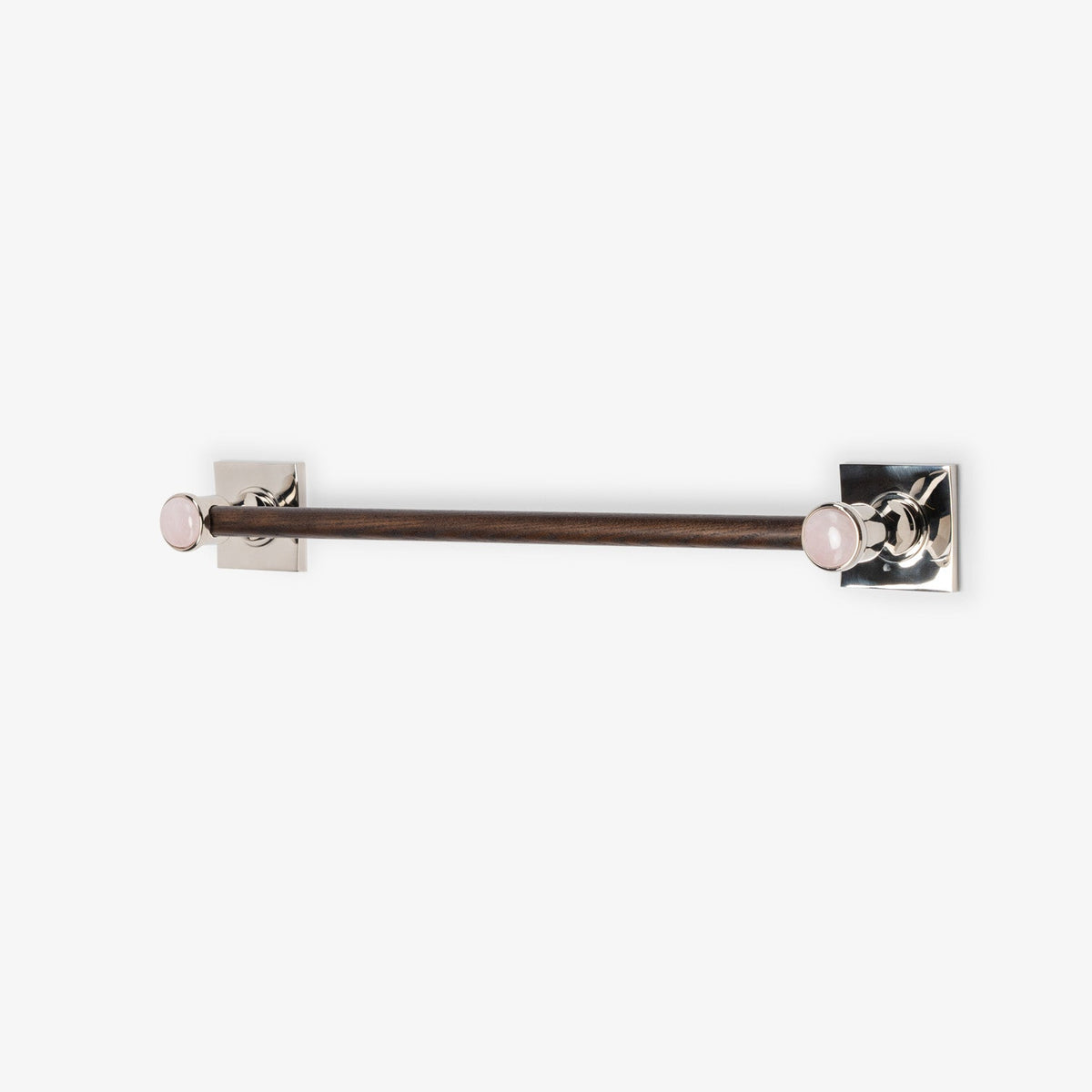 Astor Custom Wood Towel Bar - Polished Nickel