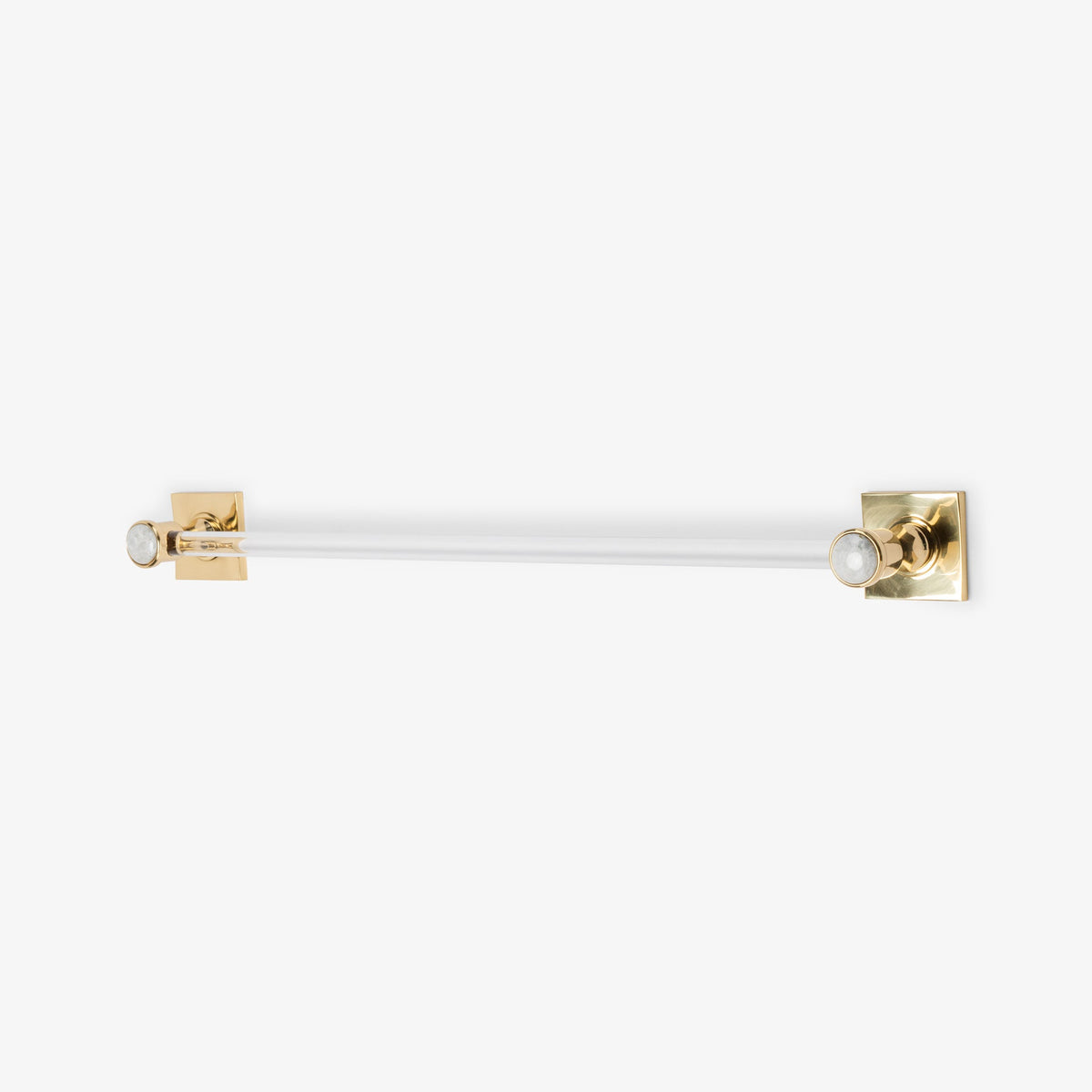 Astor Custom Lucite Towel Bar - Polished Brass