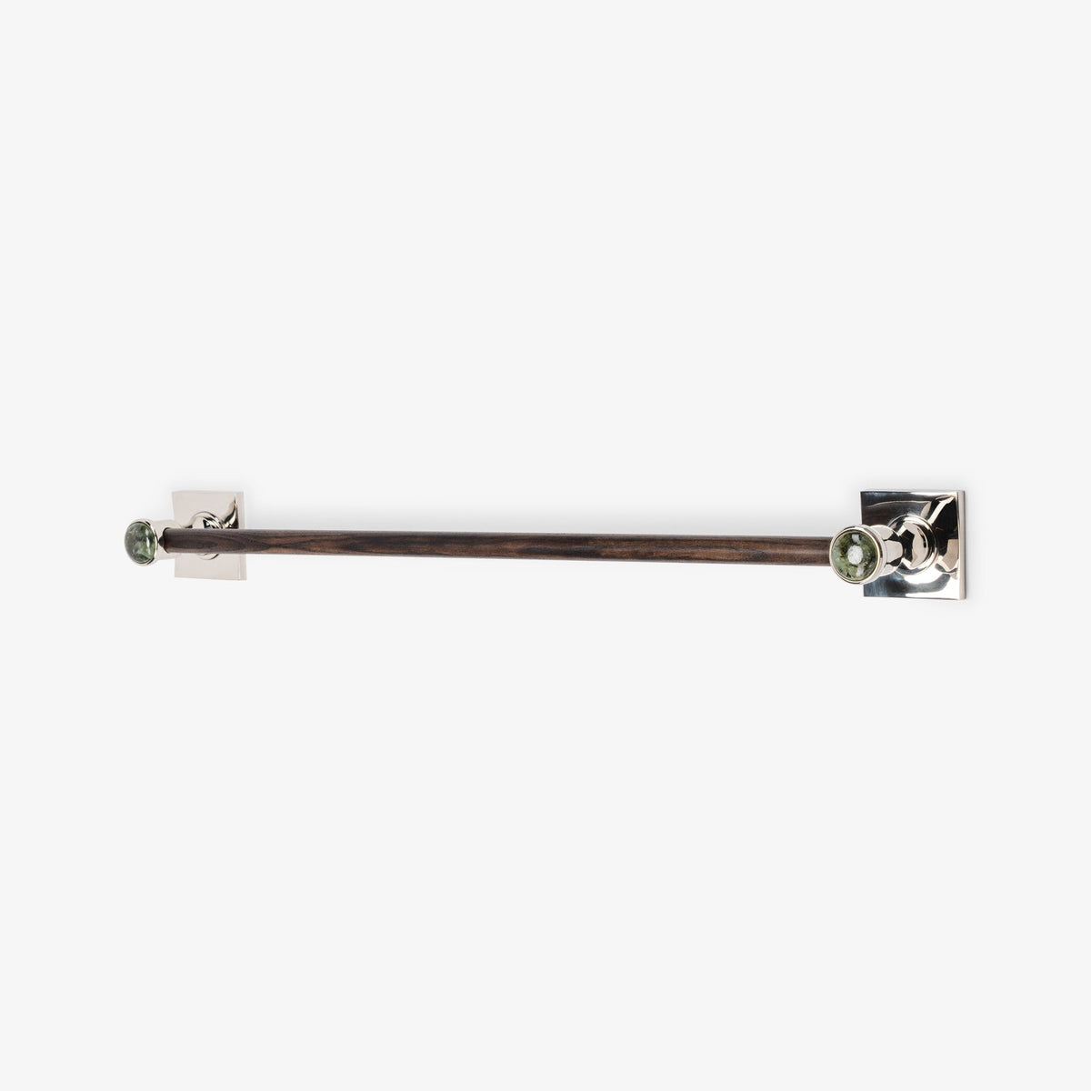 Astor Custom Wood Towel Bar - Polished Nickel