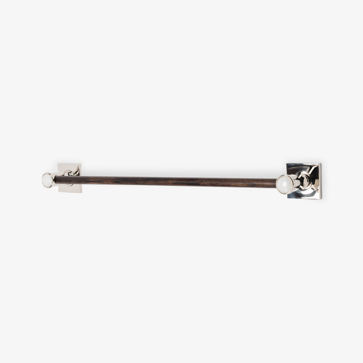 Astor Custom Wood Towel Bar - Polished Nickel