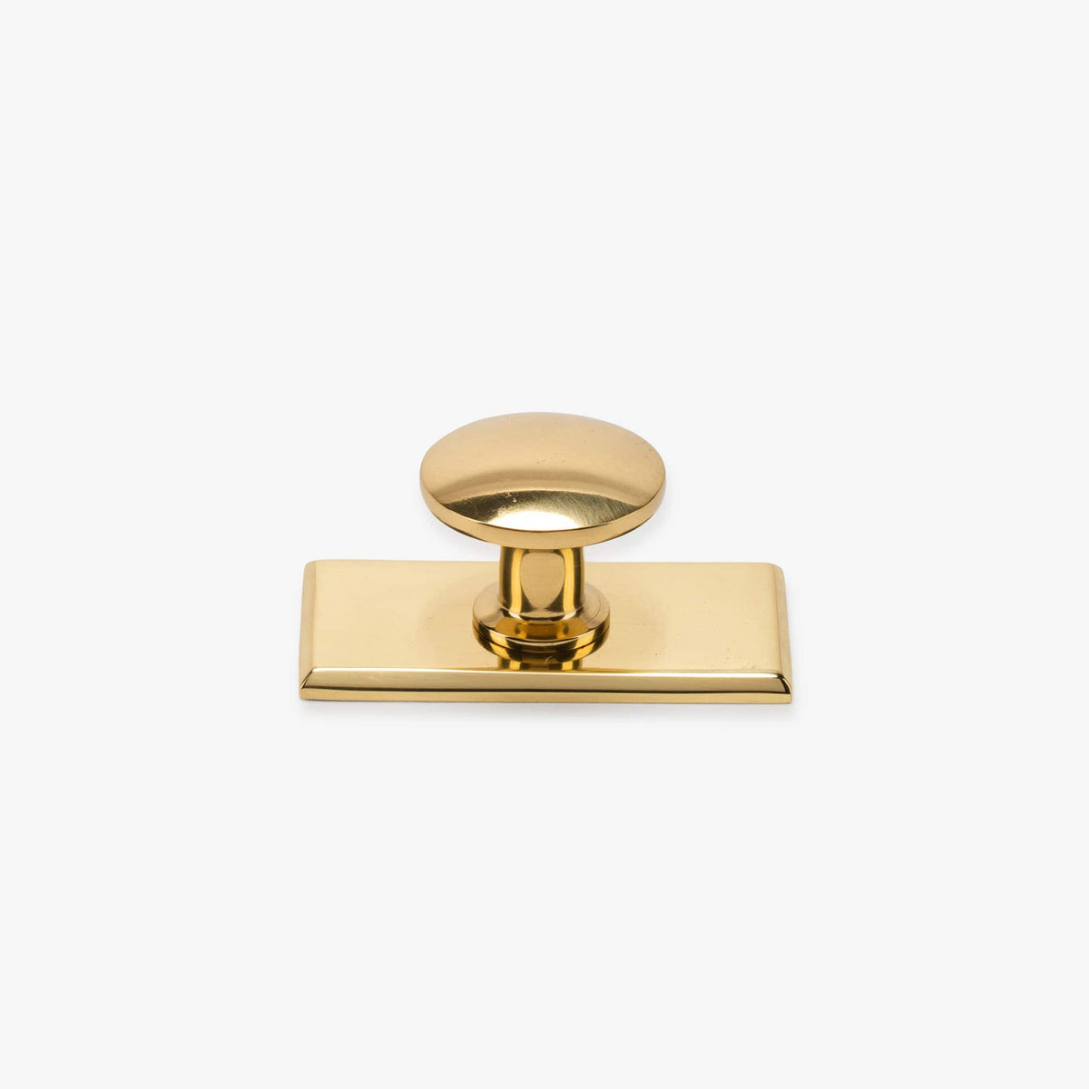 Pixie 1" Knob w/ Pixie 2" Backplate - Polished Brass