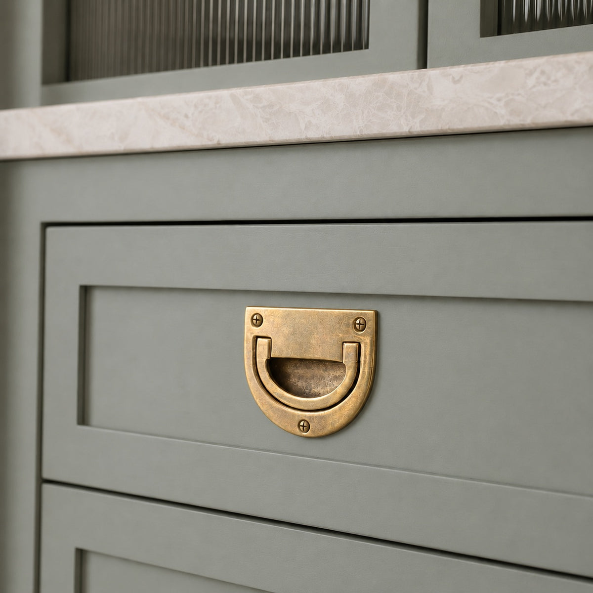 Monterey Recessed Pull (2.50" c-c) - Burnished Brass