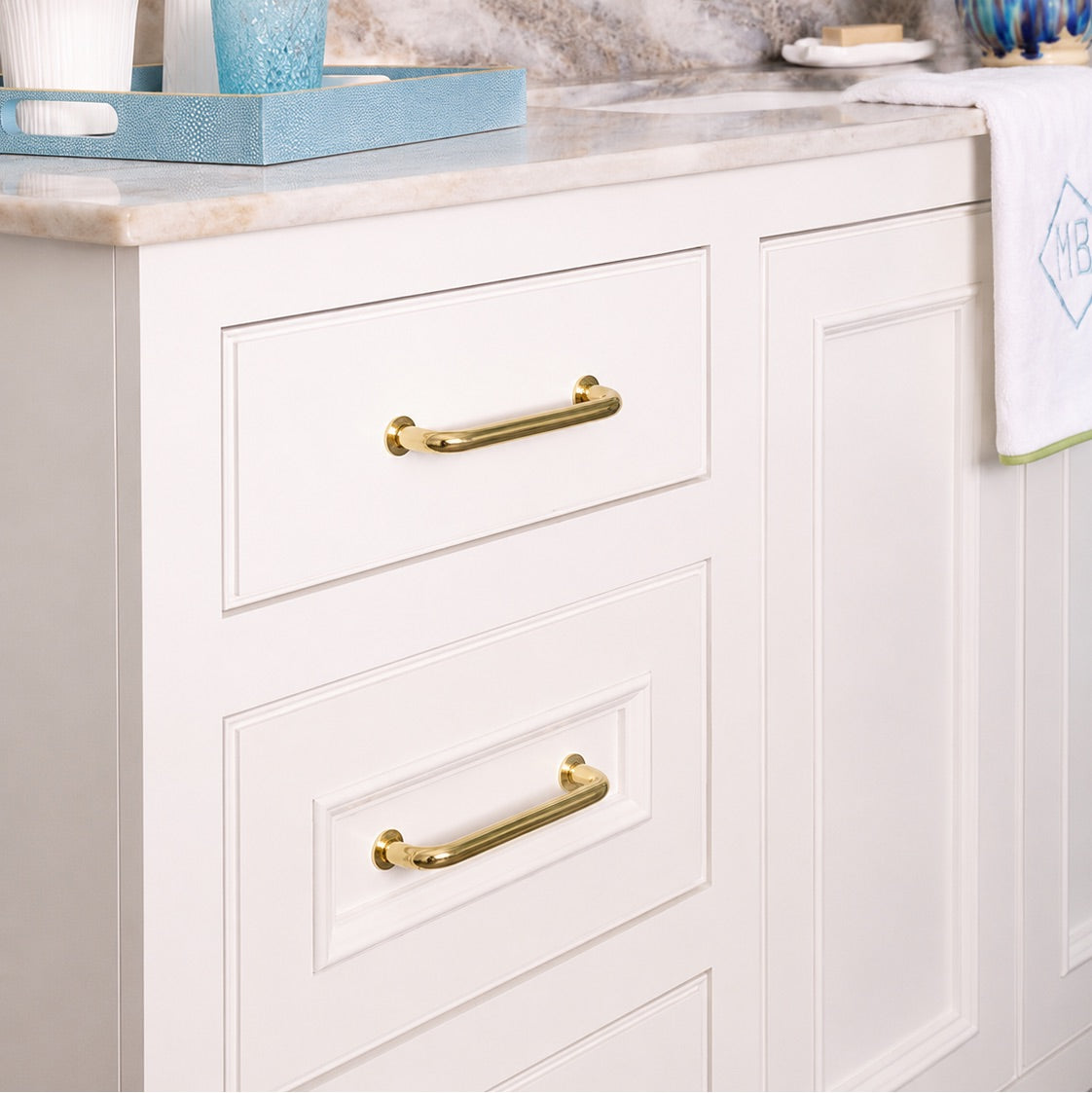 Washington D Pull - Polished Brass