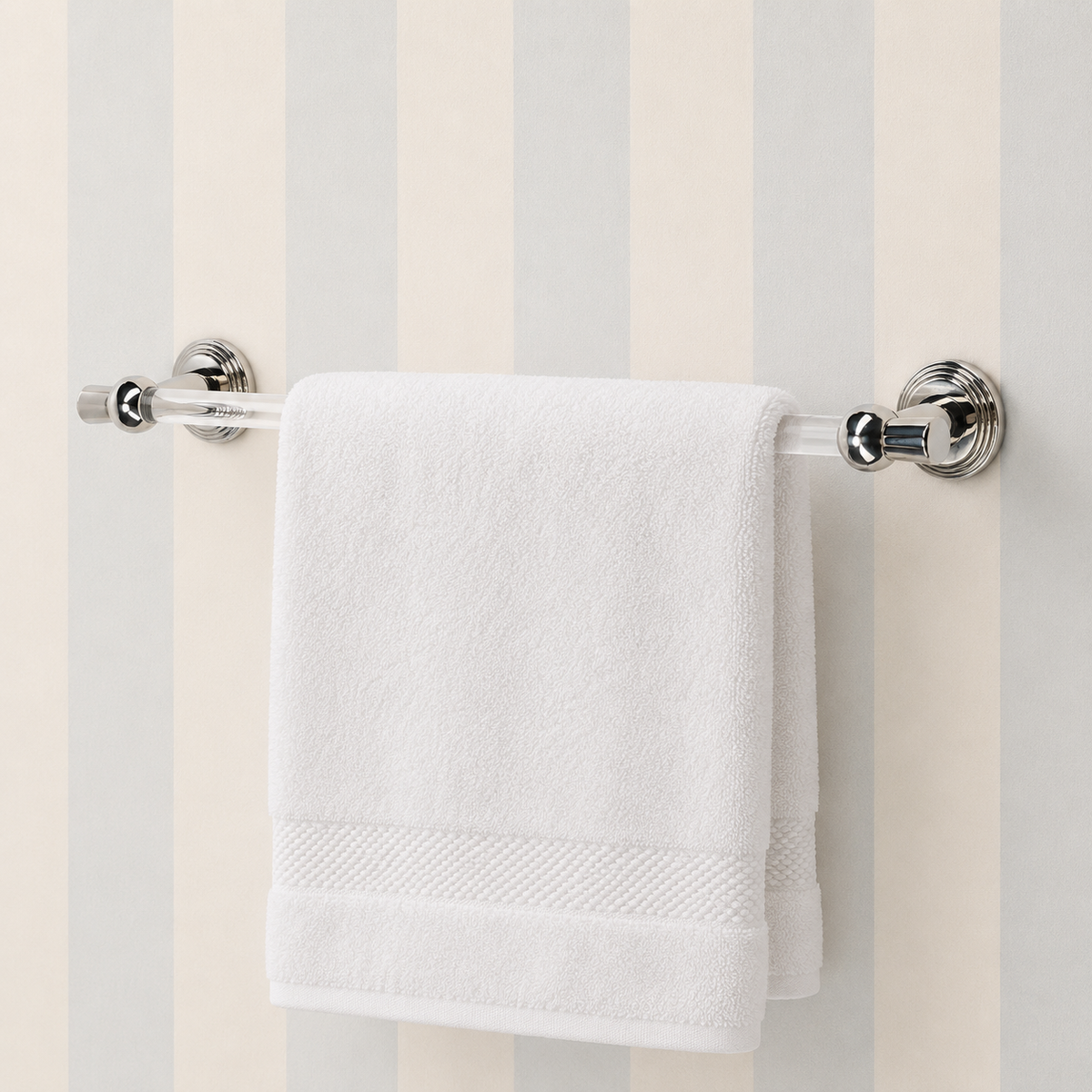 Laurel 24" Lucite Towel Bar - Polished Nickel