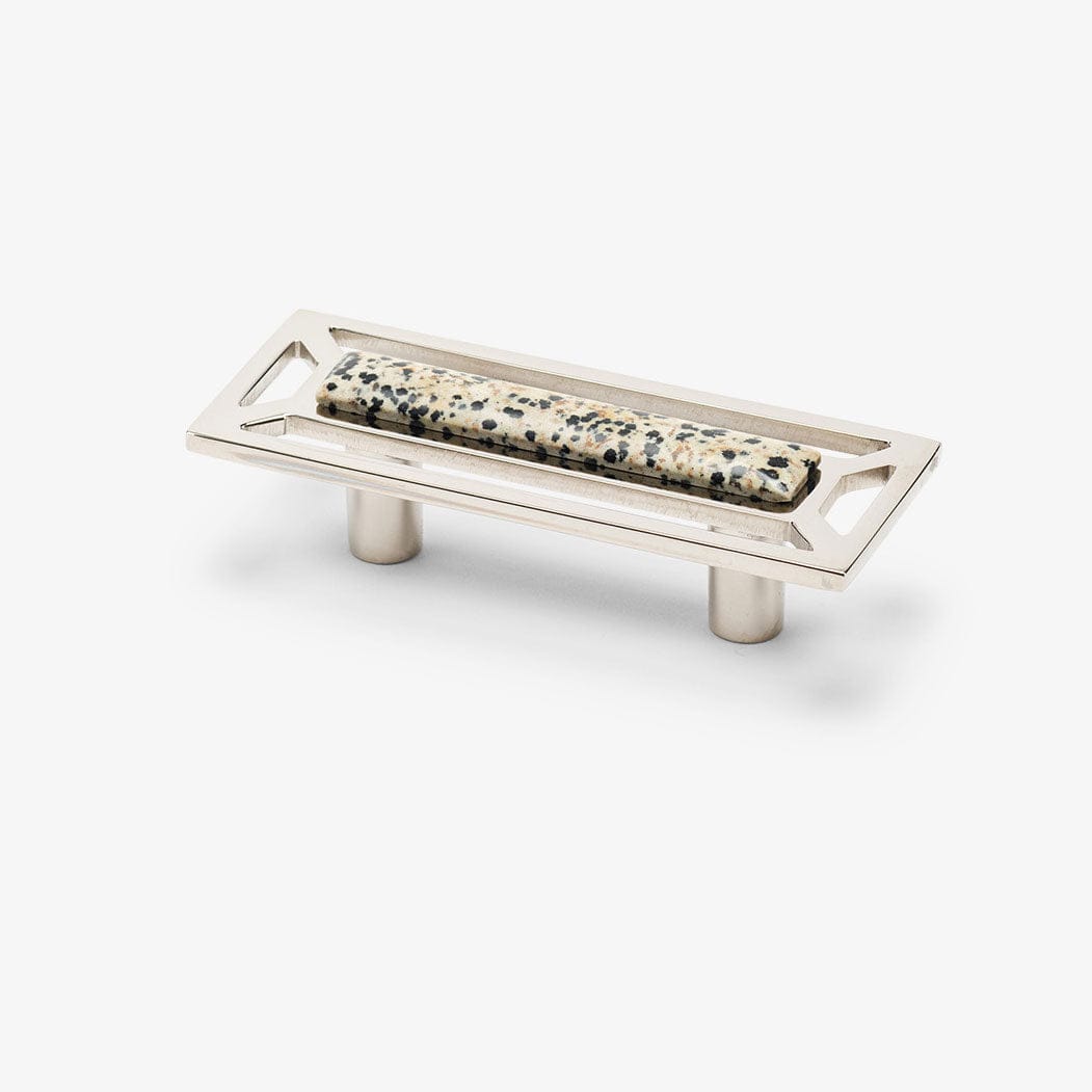 Modern Matter New McCoy 4" Custom Pull - Gemstone Hardware in Polished Nickel - In Stock Pull