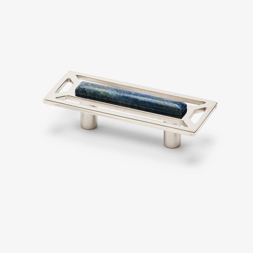 Modern Matter New McCoy 4" Custom Pull - Gemstone Hardware in Polished Nickel - In Stock Pull