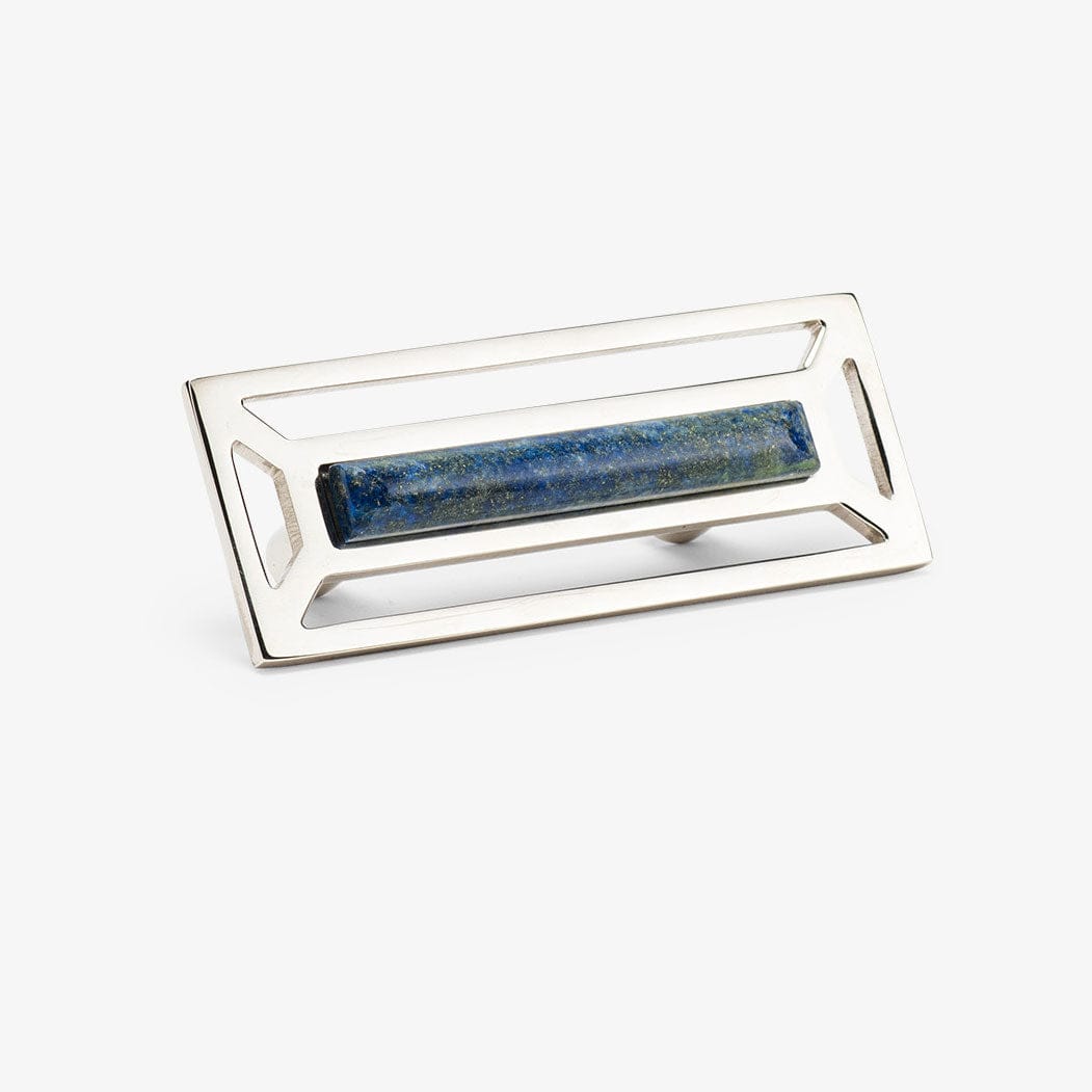 Modern Matter New McCoy 4" Custom Pull - Gemstone Hardware in Polished Nickel - In Stock Pull