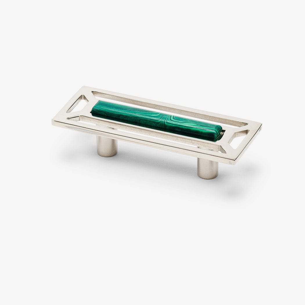 Modern Matter New McCoy 4" Custom Pull - Gemstone Hardware in Polished Nickel - In Stock Pull