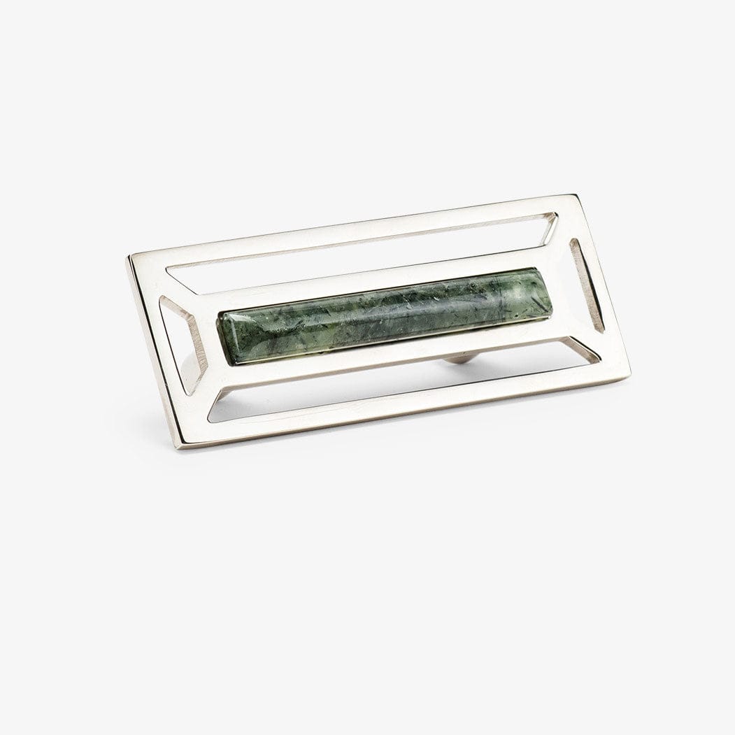 Modern Matter New McCoy 4" Custom Pull - Gemstone Hardware in Polished Nickel - In Stock Pull