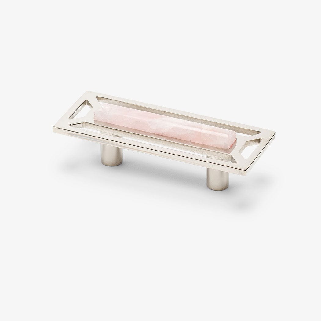 Modern Matter New McCoy 4" Custom Pull - Gemstone Hardware in Polished Nickel - In Stock Pull