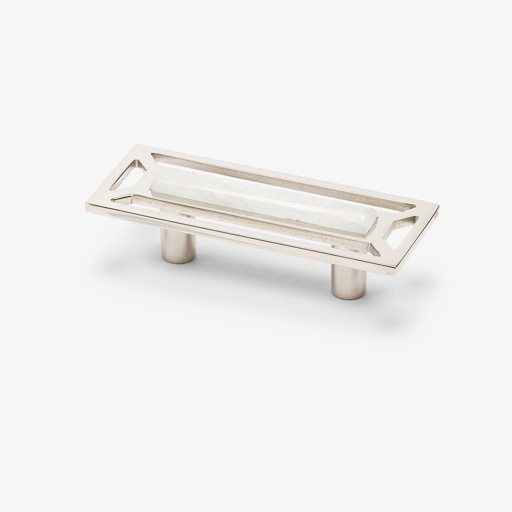 Modern Matter New McCoy 4" Custom Pull - Gemstone Hardware in Polished Nickel - In Stock Pull