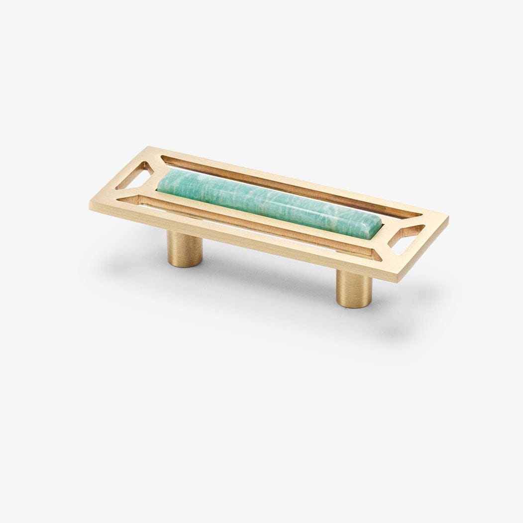 Modern Matter New McCoy 4" Custom Pull - Satin Brass Matte Pull
