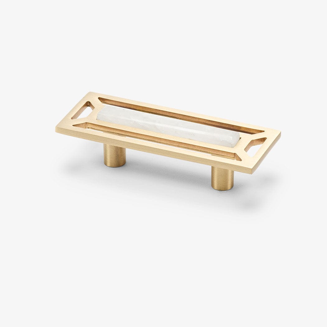 Modern Matter New McCoy 4" Custom Pull - Satin Brass Matte Pull
