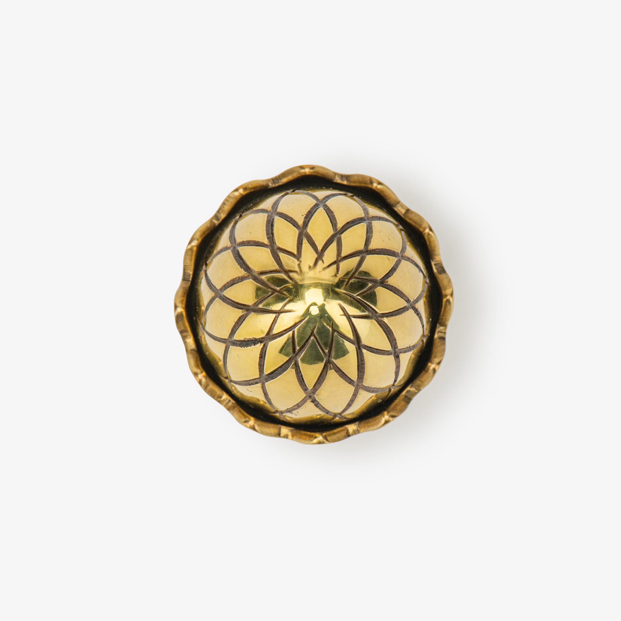 Pierre 1.36" Knob - Unlacquered Brass