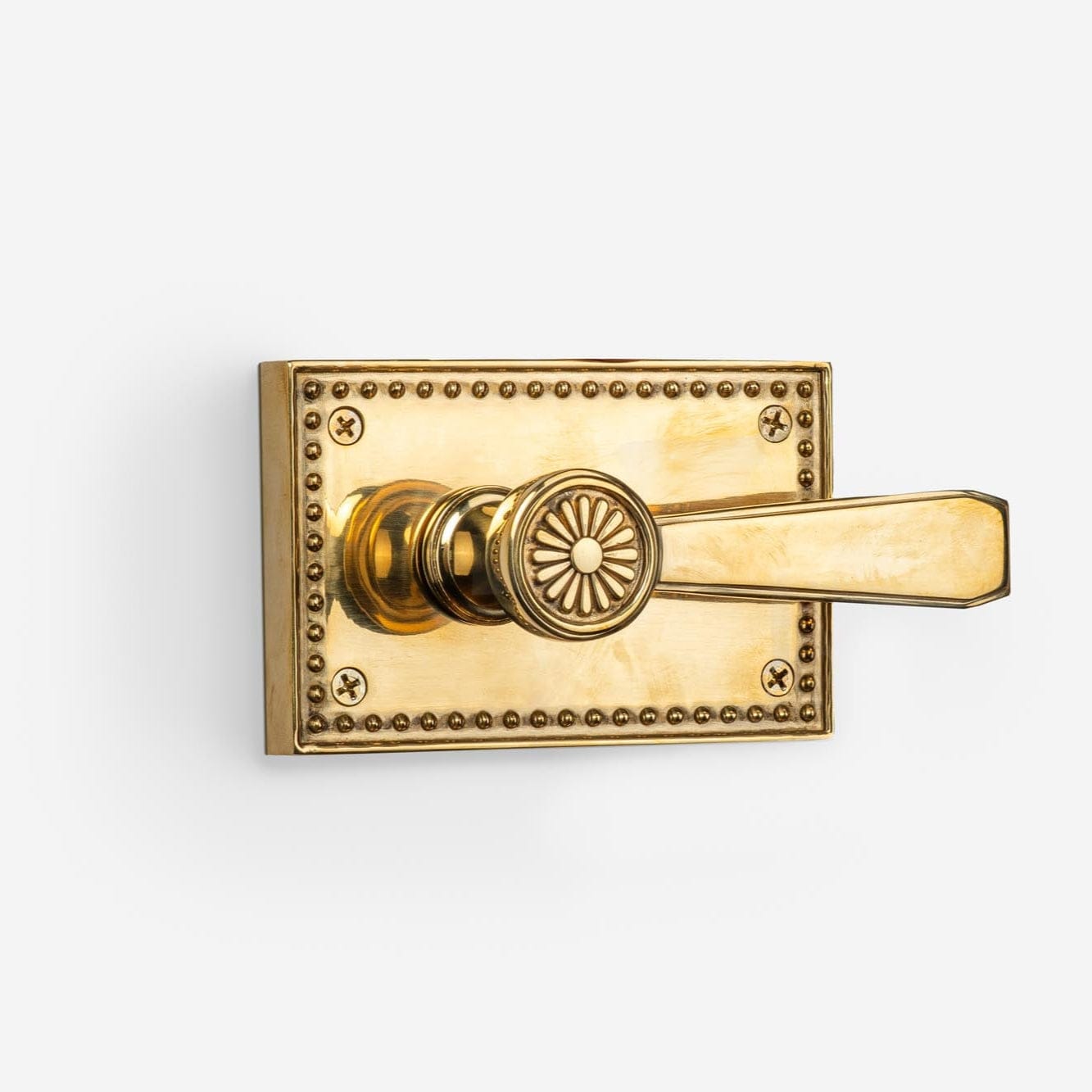 Marie Horizontal Passage Door Lever Set - Unlacquered Brass