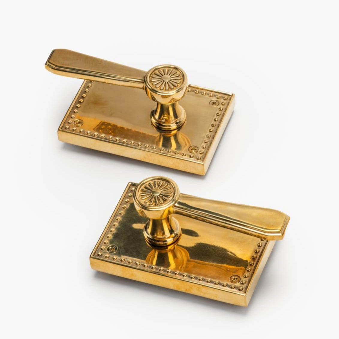 Marie Horizontal Passage Door Lever Set - Unlacquered Brass