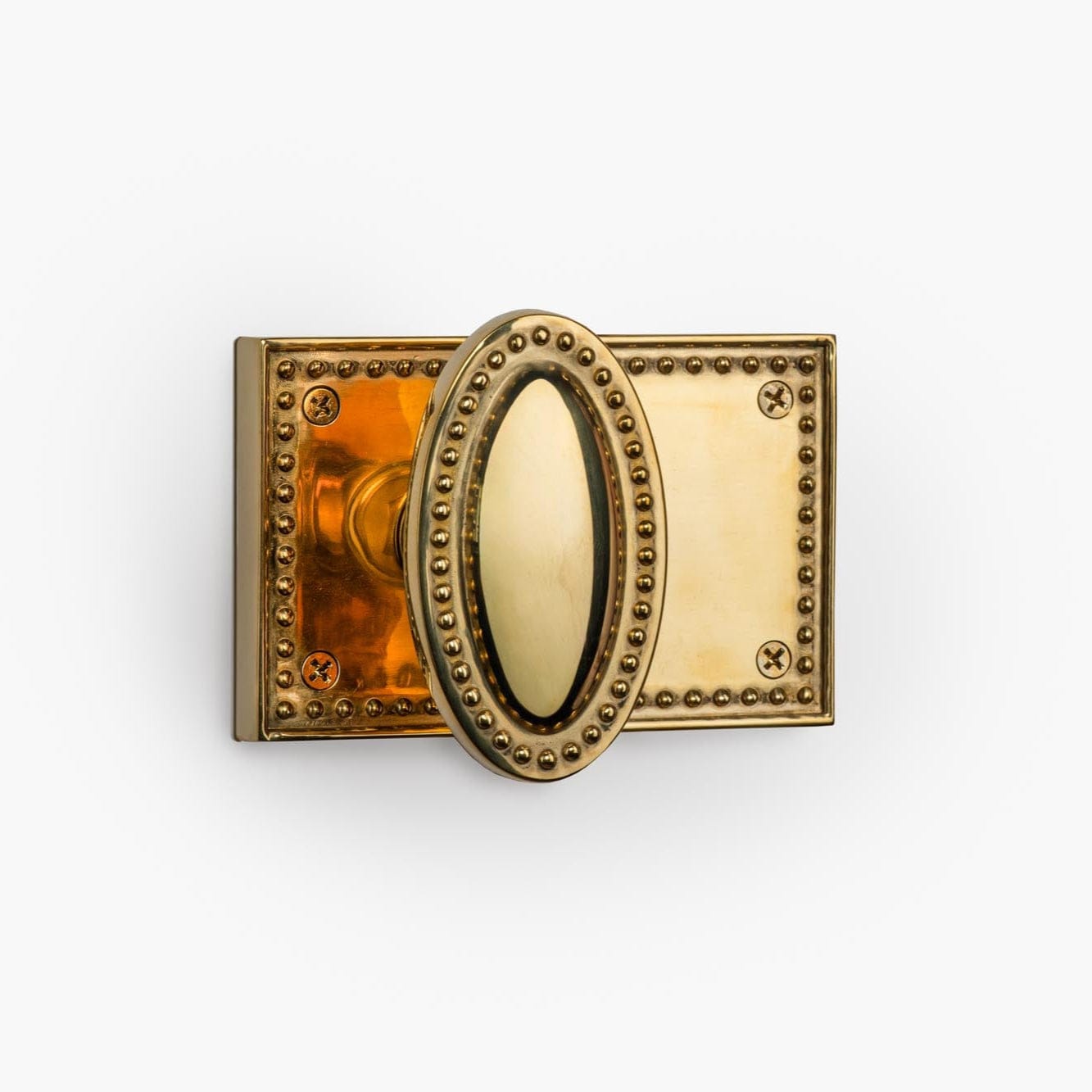 Louis Horizontal Passage Door Knob Set - Unlacquered Brass
