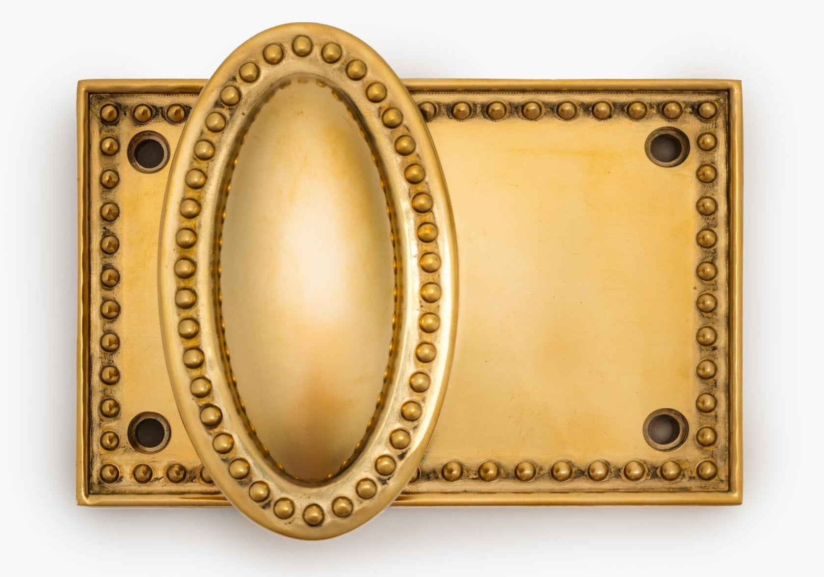 Louis Horizontal Passage Door Knob Set - Unlacquered Brass