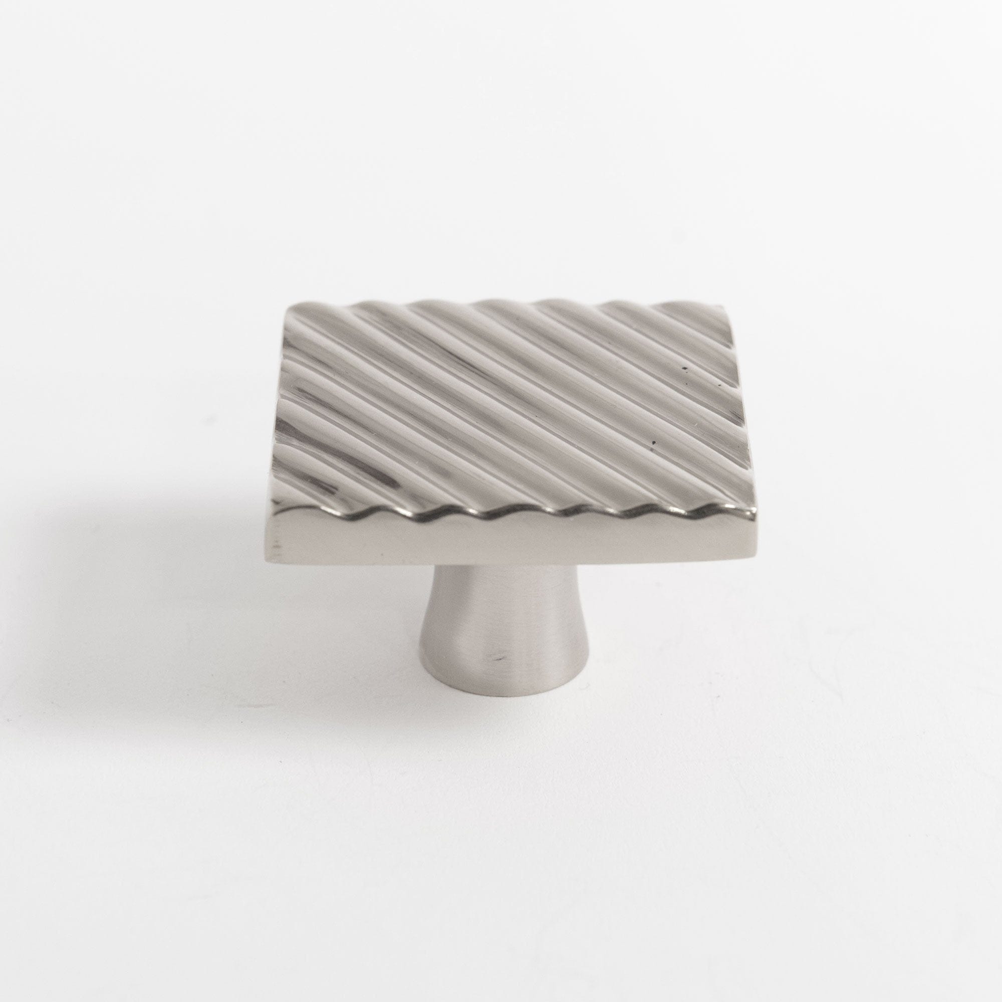 Allen Square Knob - Polished Nickel