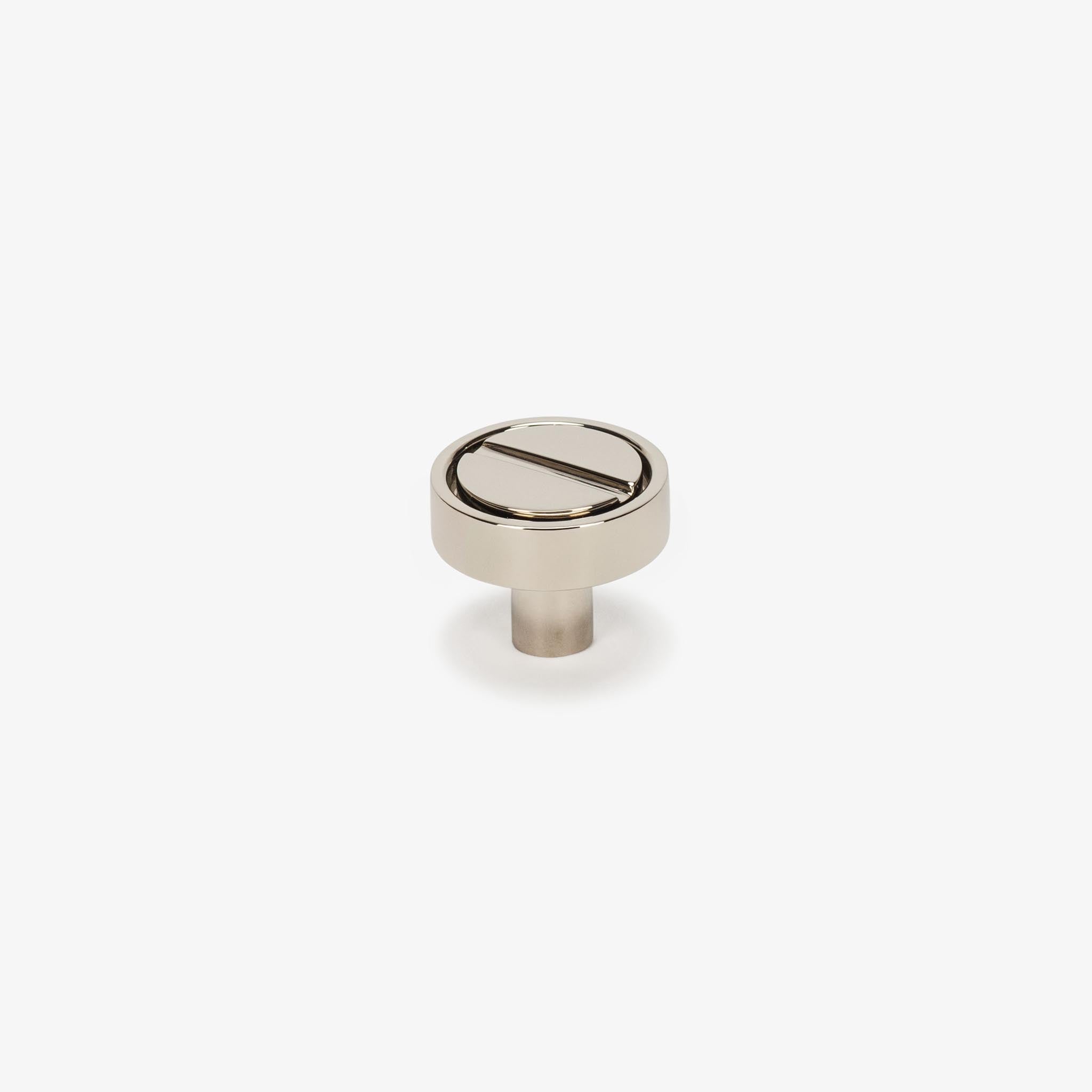 Archimede 1.25" Solid Brass Knob - Polished Nickel