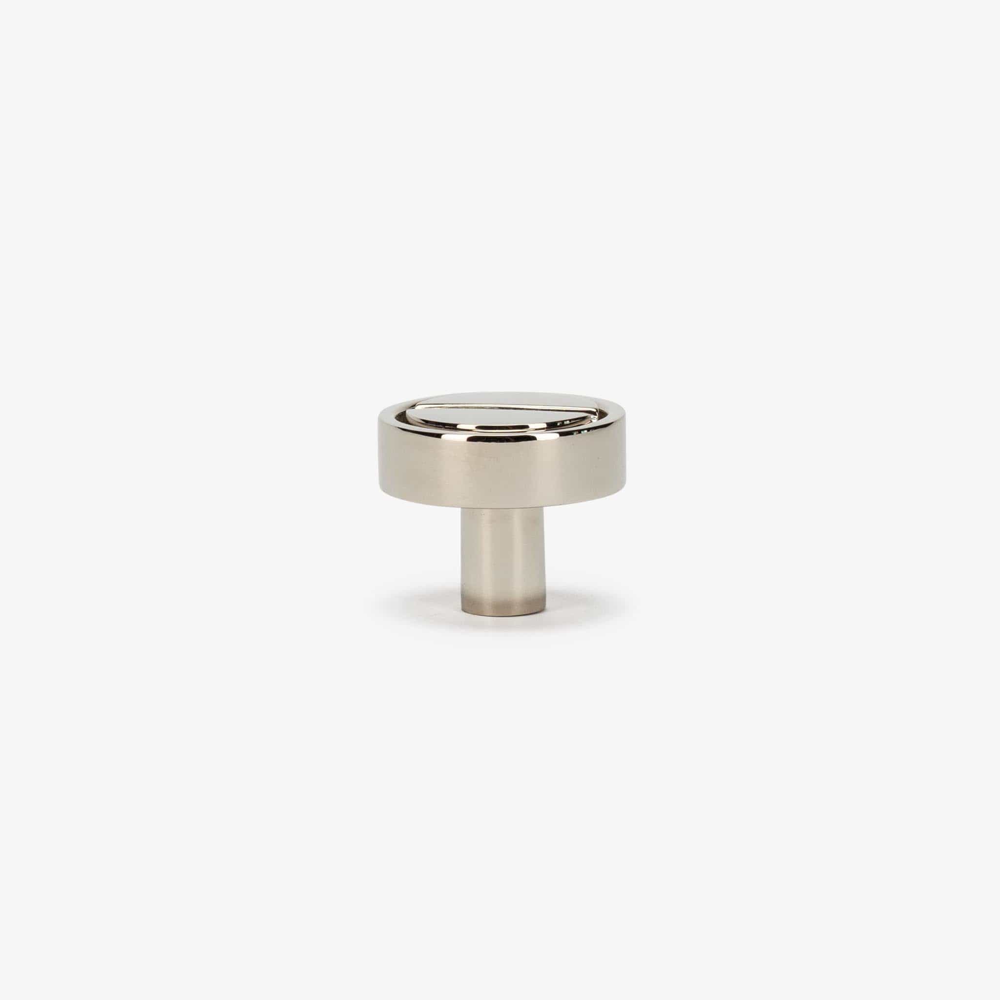 Archimede 1.25" Solid Brass Knob - Polished Nickel
