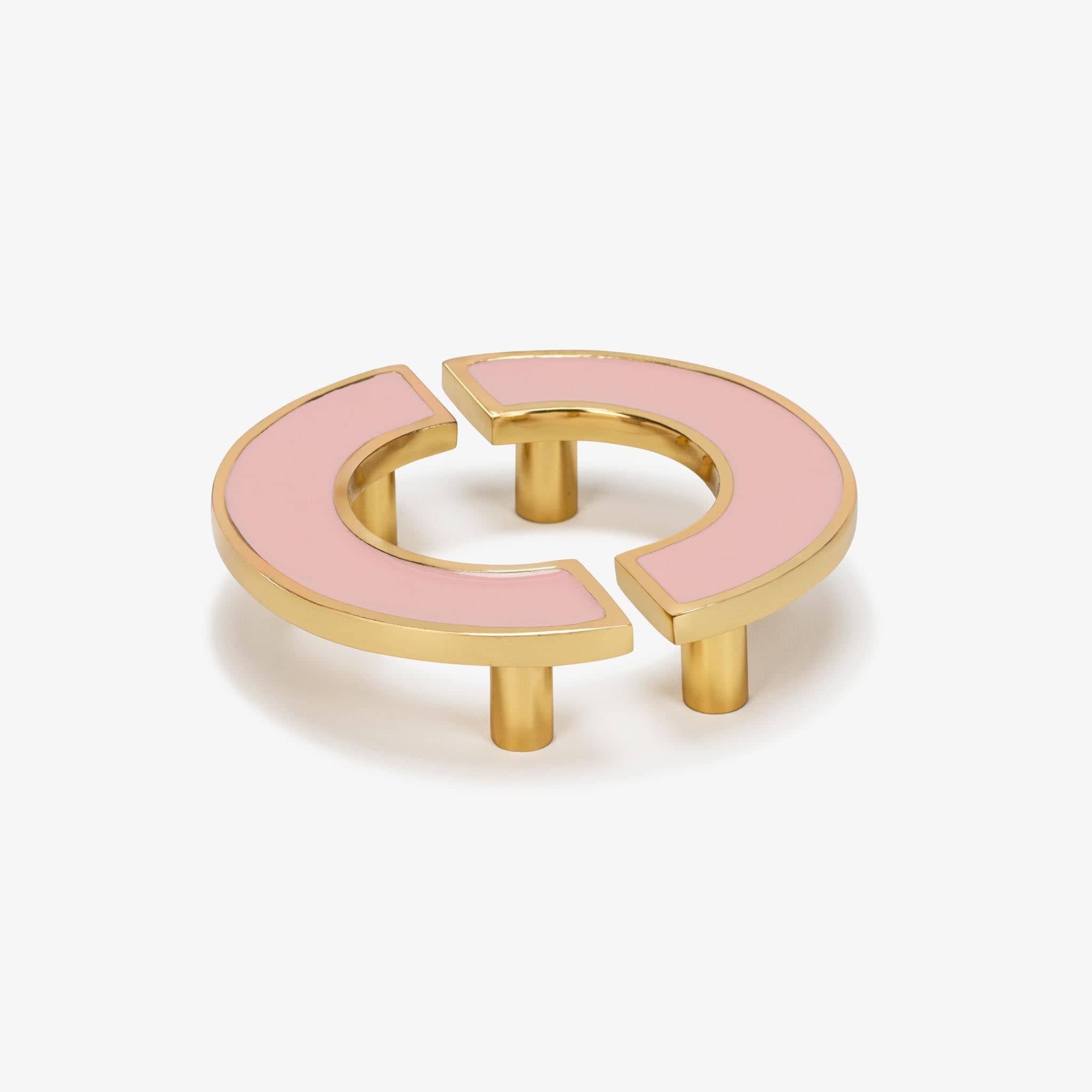 O Enamel Pull Set (3" c-c) - Flamingo