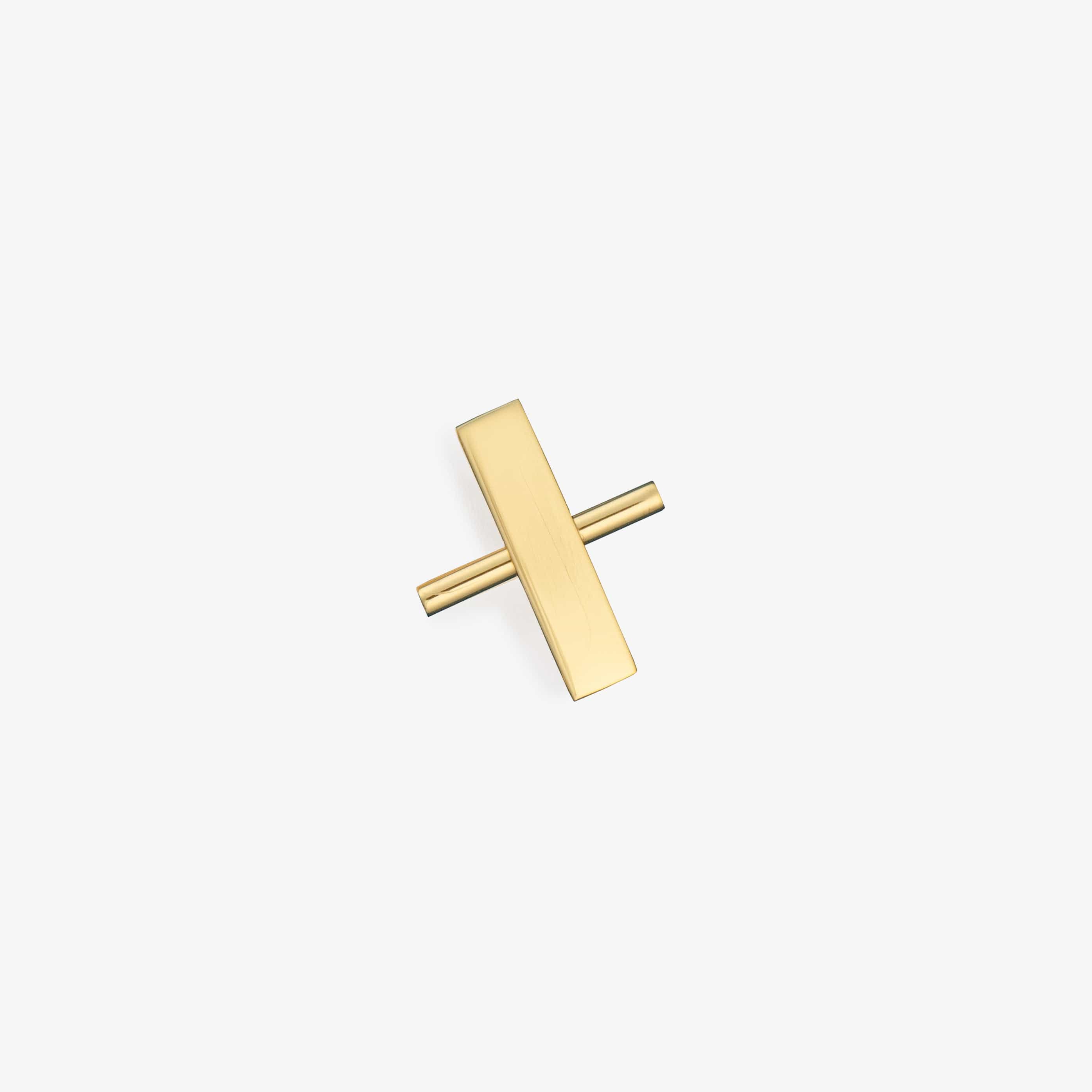 Rebar 1.25" Solid Brass Knob - Polished Brass
