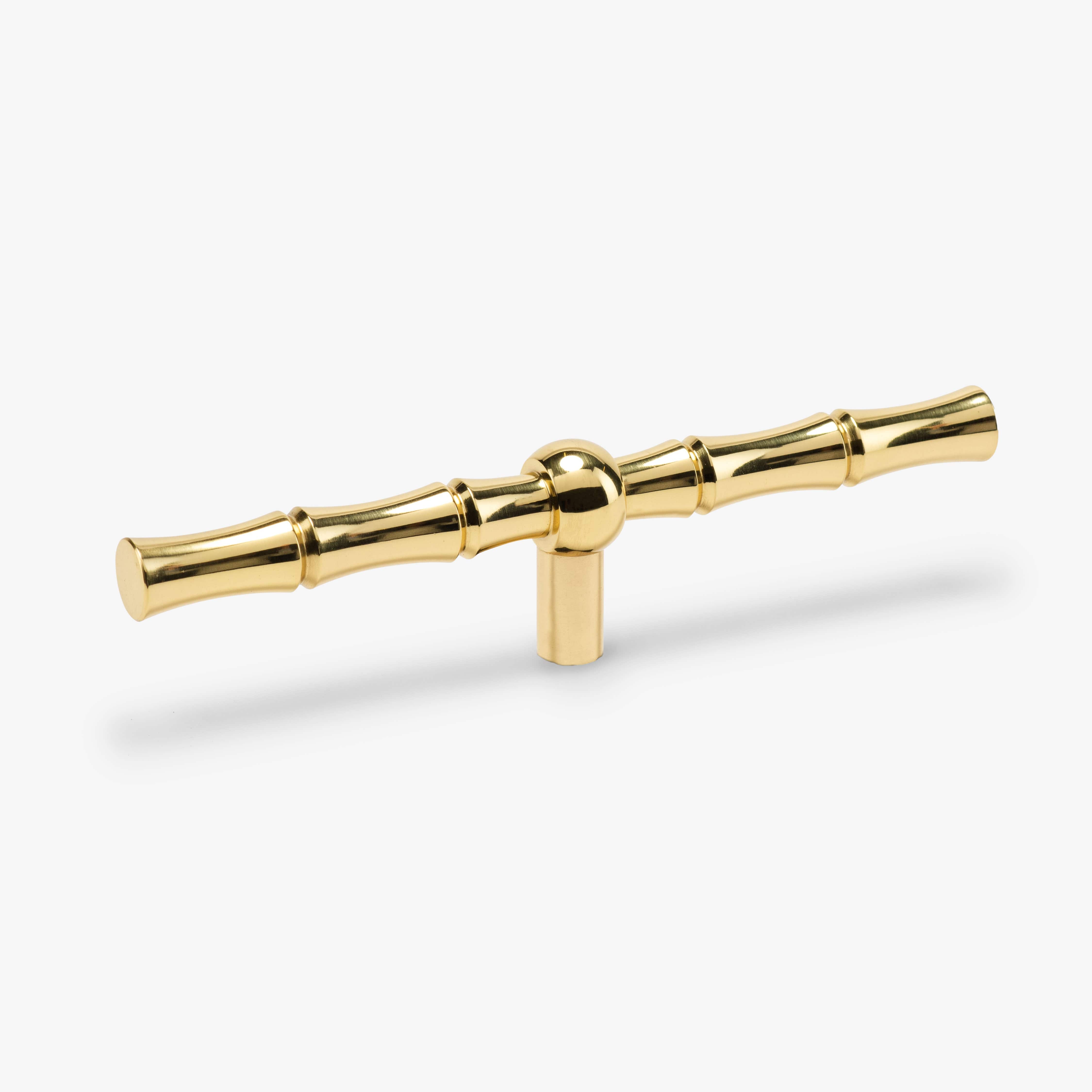 Bamboo Pull - Polished Brass