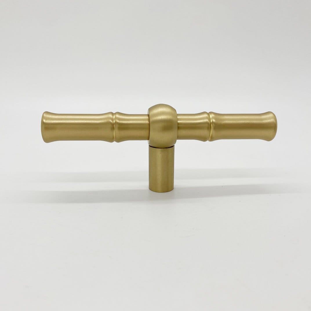 Bamboo Pull - Satin Brass Matte