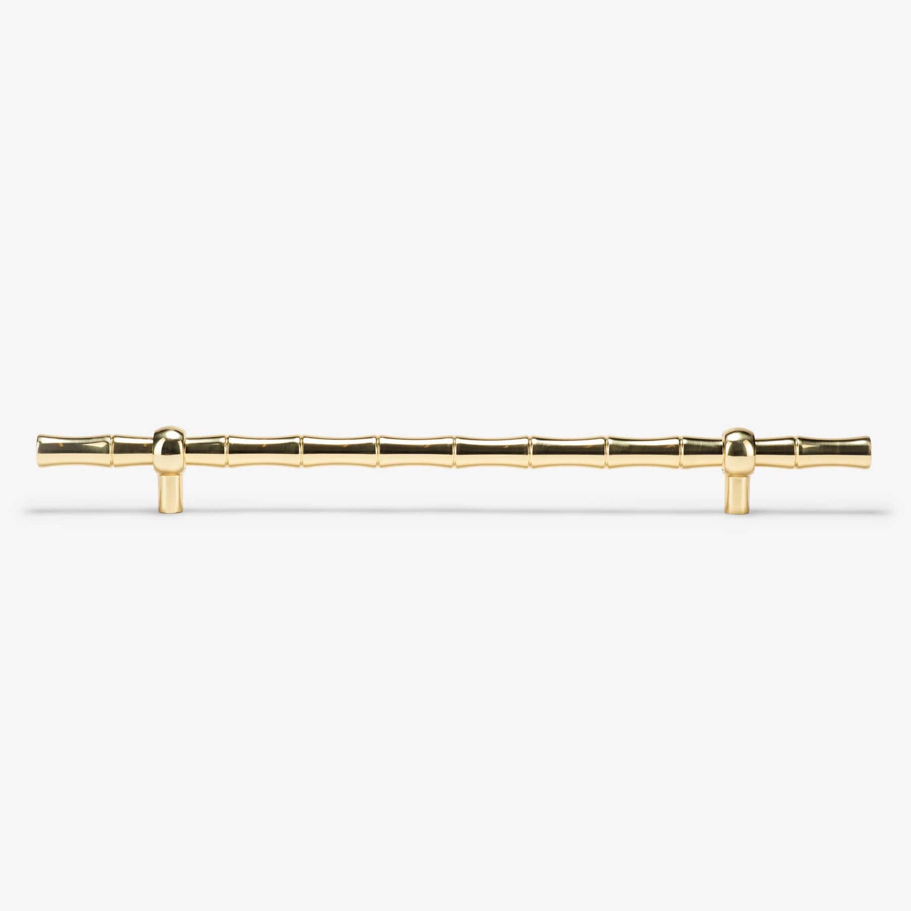 Bamboo Appliance Pull (14" c-c) - Polished Brass