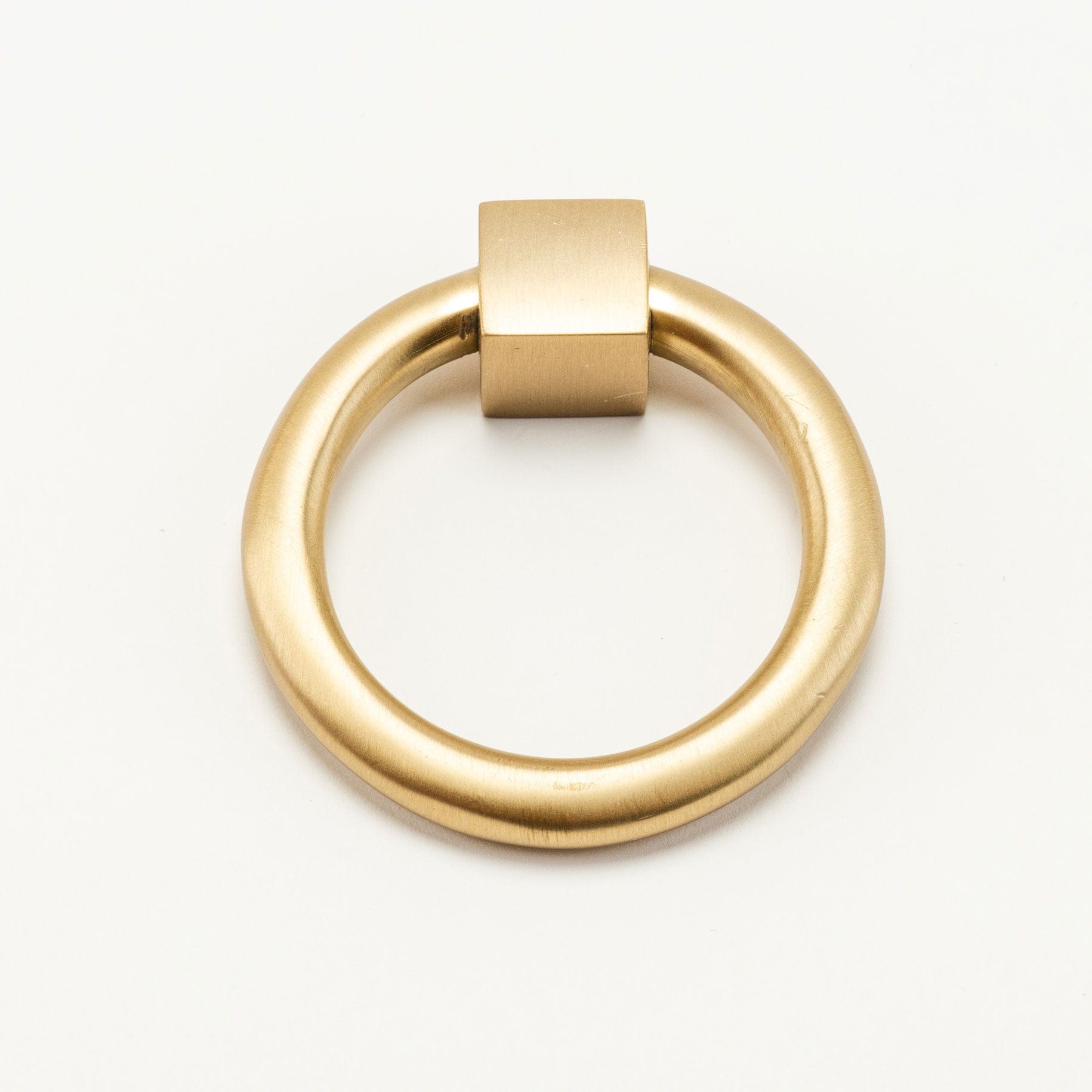 Porter Solid Brass Ring Pull - Satin Brass Matte