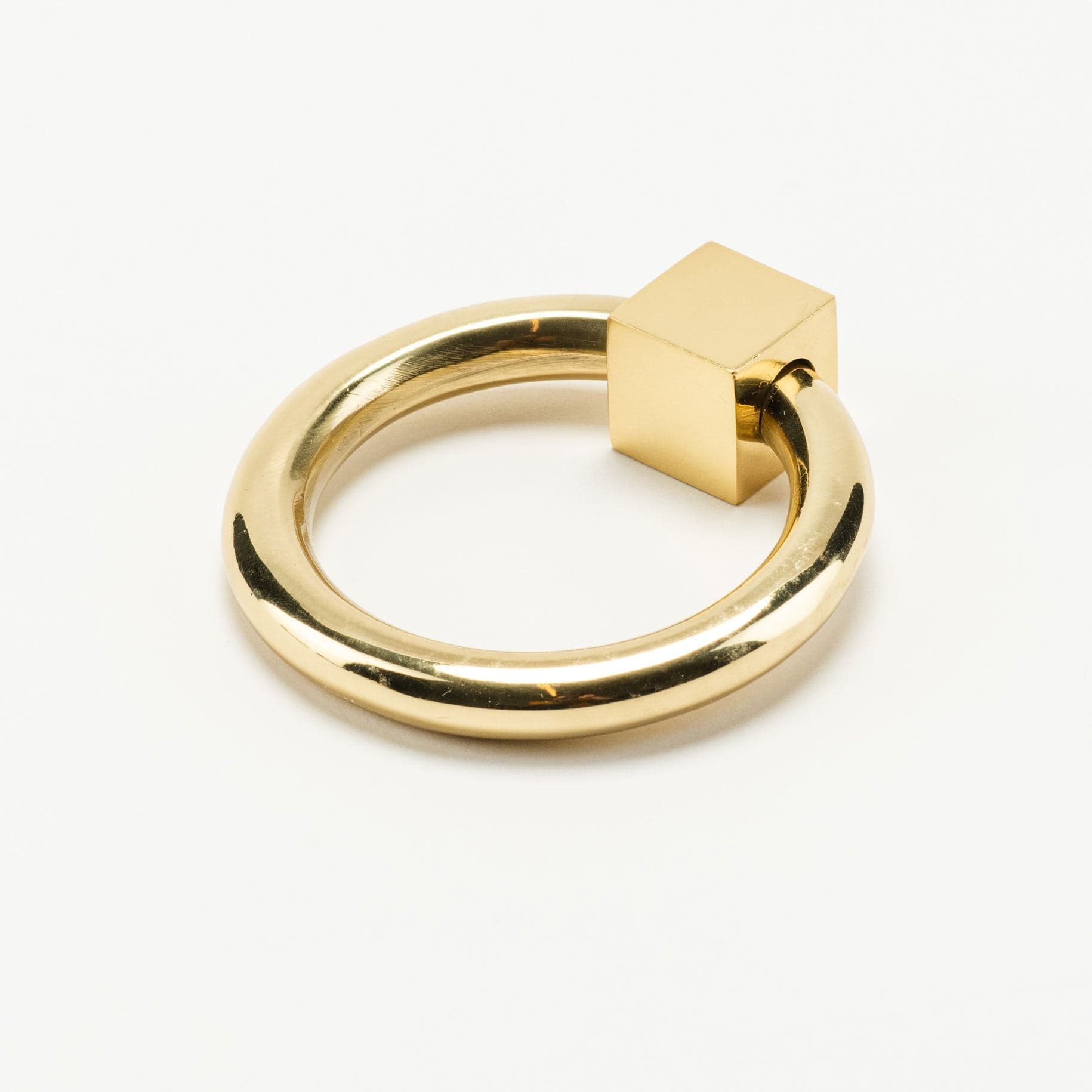 Porter Solid Brass Ring Pull - Polished Brass