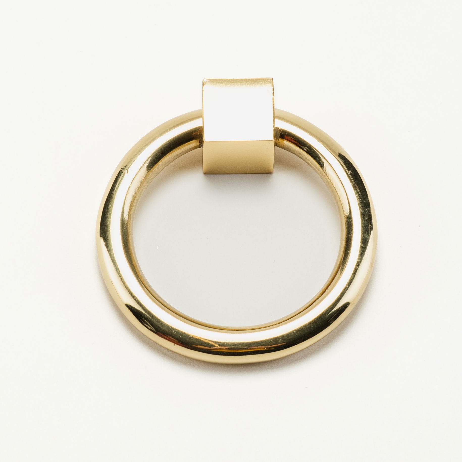 Porter Solid Brass Ring Pull - Polished Brass