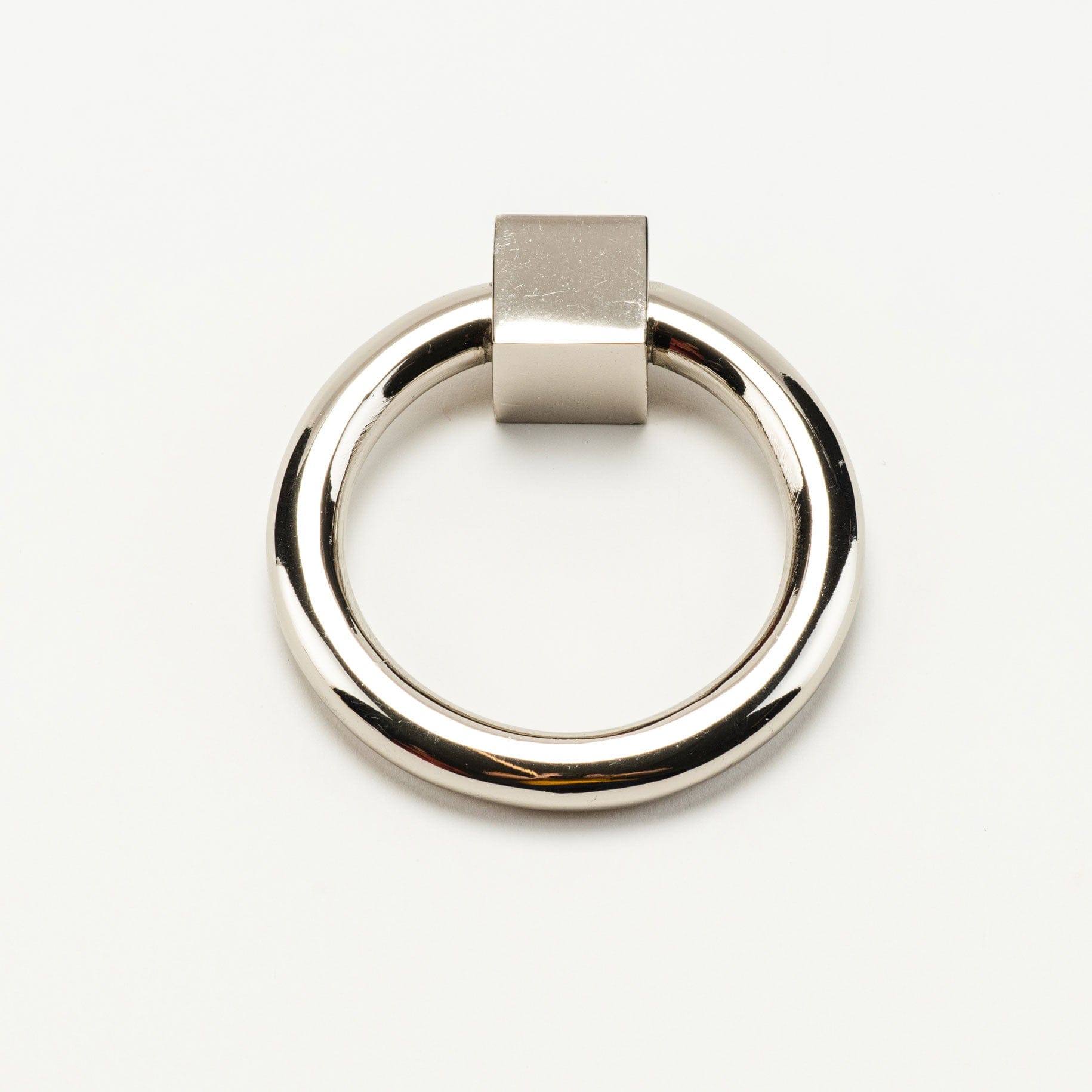 Porter Solid Brass Ring Pull - Polished Nickel