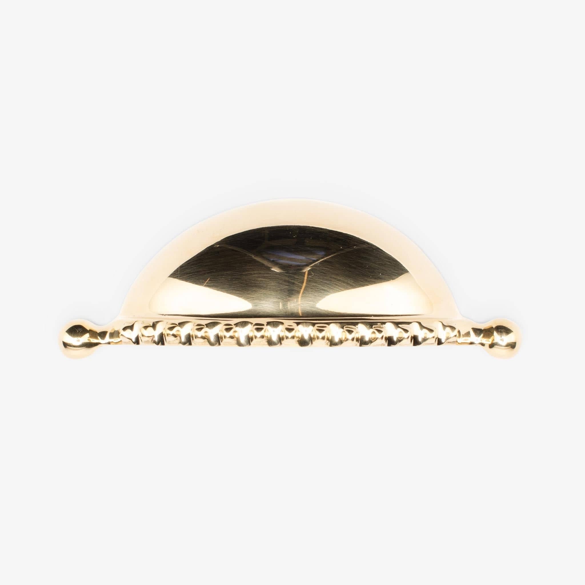 Eleanor Cup Pull (4" c-c) - Unlacquered Brass