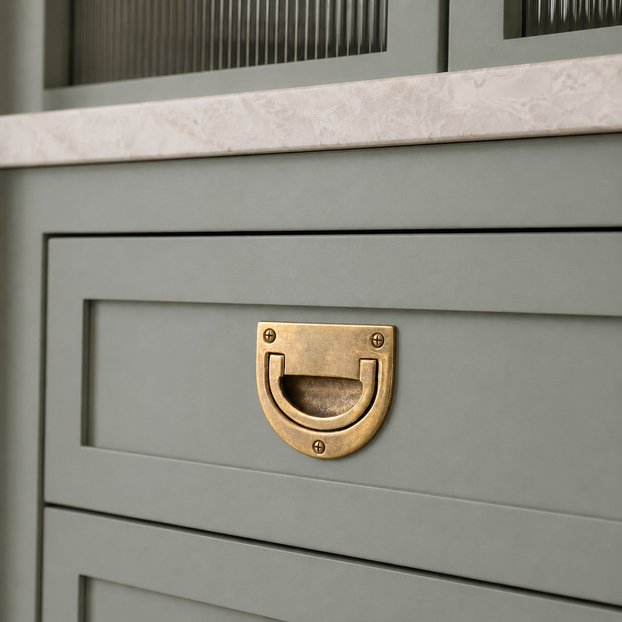 Monterey Recessed Pull (2.50" c-c) - Burnished Brass