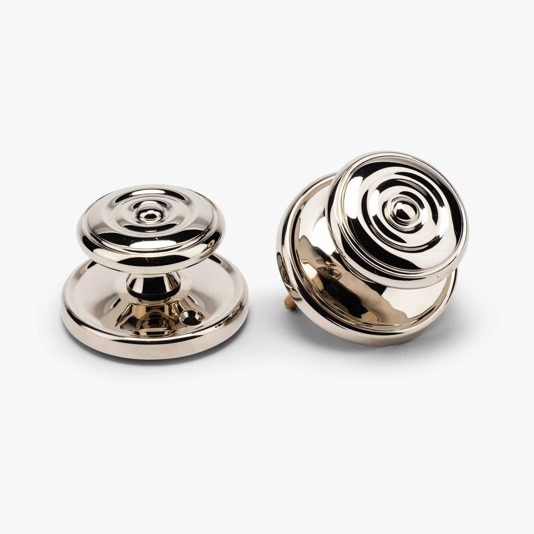 Valencia Rosette Passage Door Knob Set - Polished Nickel