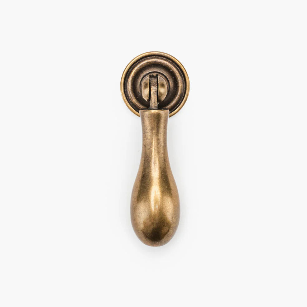 Valencia 3" Drop Pull - Burnished Brass
