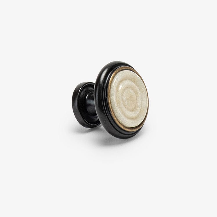 Valencia 1.20" Alabaster Rosette Knob - Oil Rubbed Bronze