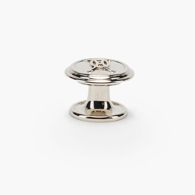 Valencia Logo 1" Knob - Polished Nickel
