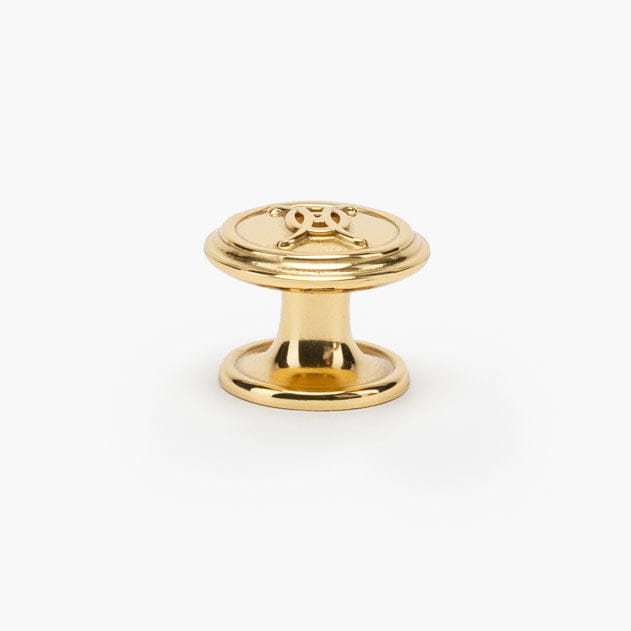 Valencia Logo 1" Knob - Polished Brass