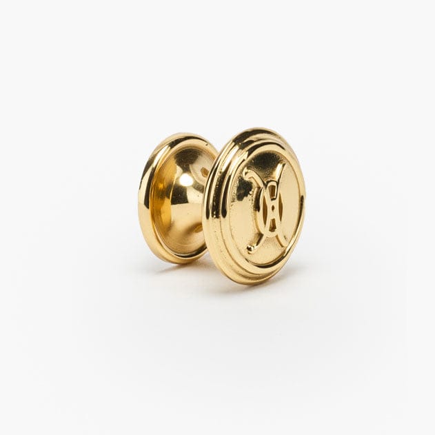 Valencia Logo 1" Knob - Polished Brass
